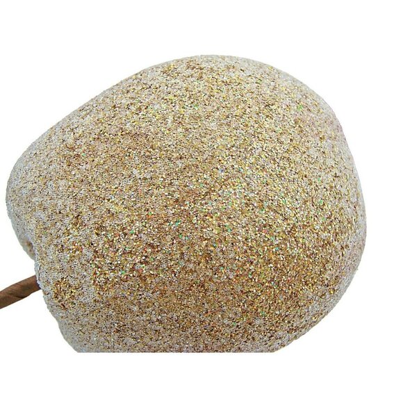 Lot 8 Ornaments Holiday Decor Sugar Glittered Beaded Fruit Apples Pears MCM Vtg - Picture 11 of 12